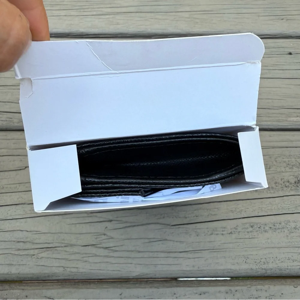 NIB Baldinini Embossed Bifold Wallet in Black